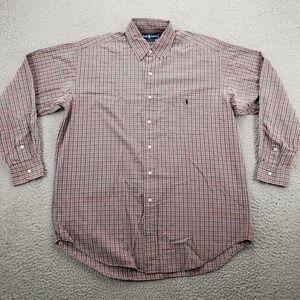 Ralph Lauren Shirt Mens Medium Green Red Plaid Blaire Button Down Classiccore‎